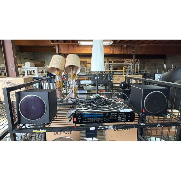 ROLAND JV-1080 VOICE SYTHESIZER & (2) LOGITEC SUBWOOFERS