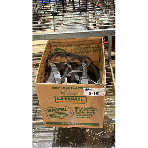 BOX OF STRAPPING & ELECTRIC POWER BARS