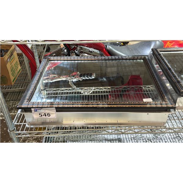 WALL HANGING BATHROOM MEDICINE CABINET WITH FRAMED MIRROR: 26"T X 20"W X 5"D