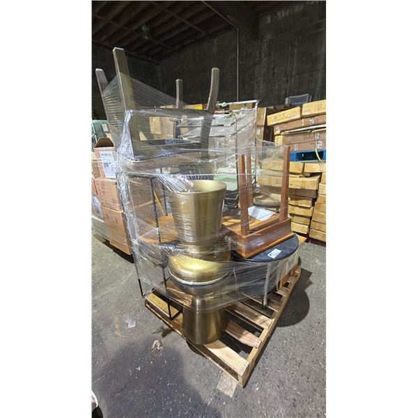 PALLET OF ASSORTED FURNITURE: *MUST TAKE ALL ON PALLET*