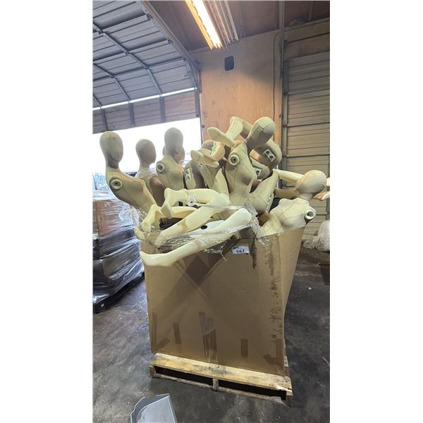 PALLET OF ASSORTED FEMALE MANNEQUINS *MUST TAKE ALL ON PALLET*
