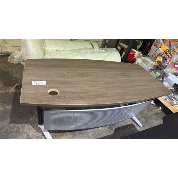 LAMINATE DESK WITH METAL BASE