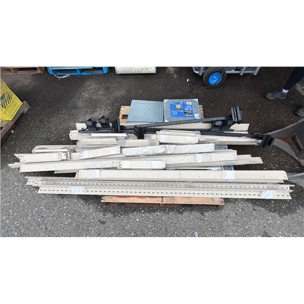 PALLET OF METAL SHELVING *MUST TAKE ALL ON PALLET*