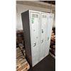 Image 2 : BANK OF 3 VINTAGE METAL LOCKERS