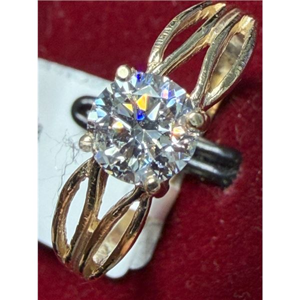 10K(1.45G), LAB DIAMOND (0.55CT) RING SIZE 4.75 APPRAISED INSURANCE VALUE $2500
