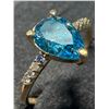 Image 1 : 10K (1.51G), BLUE TOPAZ (1.12CT)RING SIZE 6, NATURAL DIAMOND( 0.06CT) APPRAISED INSURANCE VALUE $...