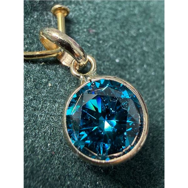 10K LAB BLUE DIAMOND (1.05CT) PENDANT SUGGESTED RETAIL VALUE $1600