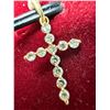 Image 1 : 14K NATURAL DIAMOND (0.18CT)DAINTY CROSS PENDANT SUGGESTED RETAIL VALUE $1200