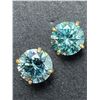 Image 1 : 14K BLUE LAB DIAMOND EARRINGS (1.25CT) APPRAISED INSURANCE  VALUE $1140