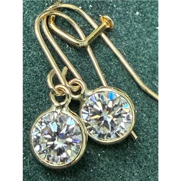 10K(0.4G), MOISSANITE (0.9CT)EARRINGS, APPRAISED INSURANCE VALUE $900