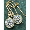 Image 1 : 10K(0.4G), MOISSANITE (0.9CT)EARRINGS, APPRAISED INSURANCE VALUE $900