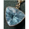 Image 1 : 10K BLUE TOPAZ PENDANT (~5CT), SUGGESTED RETAIL VALUE $800
