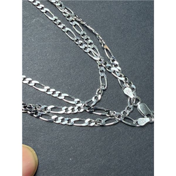 SILVER (8.6G) 24 INCH ITALIAN RHODIUM CHAIN, SUGGESTED RETAIL VALUE $500