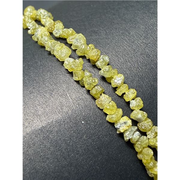 SILVER(3.4G), NATURAL DIAMOND(ROUGH DIAMOND BEAD) (14CT)NECKLACE, SUGGESTED RETAIL VALUE $440