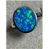 Image 1 : SILVER (4G), OPALITE RING SIZE 67, RHODIUM PLATED, SUGGESTED RETAIL VALUE $300