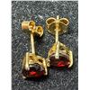 Image 2 : SILVER (1.36G), GARNET (2CT)GOLD-PLATED HEART EARRINGS, SUGGESTED RETAIL VALUE $200
