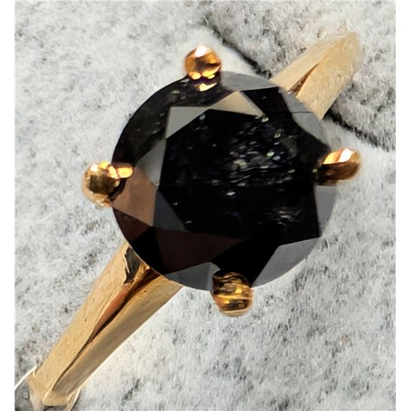 10K(2.38G), BLACK DIAMOND (2.7CT)RING (SIZE 6) APPRAISED INSURANCE VALUE $2625