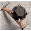 Image 2 : 10K(2.38G), BLACK DIAMOND (2.7CT)RING (SIZE 6) APPRAISED INSURANCE VALUE $2625