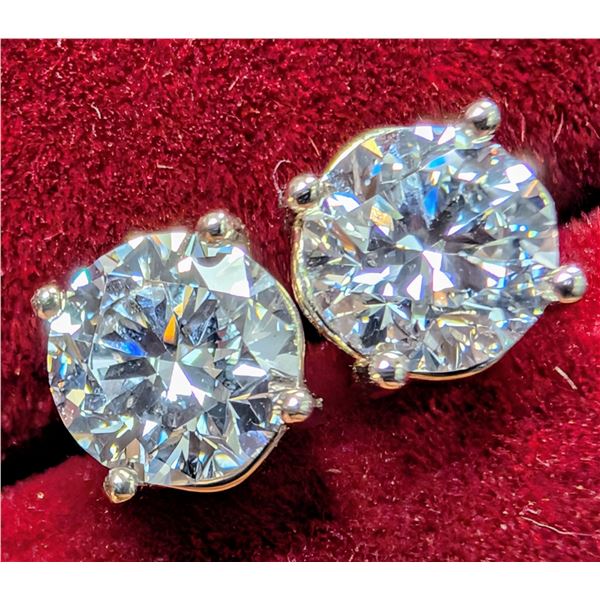 10K(1G), LAB DIAMOND (1.5CT)EARRINGS, APPRAISED INSURANCE VALUE $1350