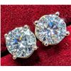 Image 1 : 10K(1G), LAB DIAMOND (1.5CT)EARRINGS, APPRAISED INSURANCE VALUE $1350