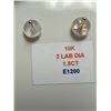 Image 2 : 10K(1G), LAB DIAMOND (1.5CT)EARRINGS, APPRAISED INSURANCE VALUE $1350