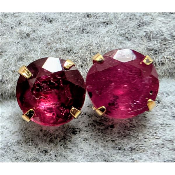 14K NATURAL RUBY (0.76CT)EARRINGS, SUGGESTED RETAIL VALUE $500