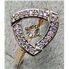 Image 1 : SILVER(3.08G), DANCING DIAMOND RING, SUGGESTED RETAIL VALUE $320