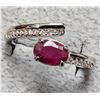 Image 1 : SILVER (3.13G), RUBY (1CT)RING, SUGGESTED RETAIL VALUE $250