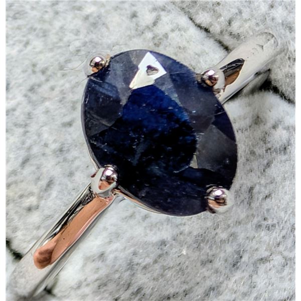 SILVER(2.32G), SAPPHIRE (1.5CT)RING, SUGGESTED RETAIL VALUE $200