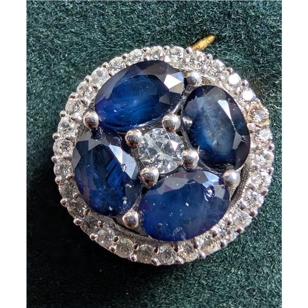 SILVER(2.5G), SAPPHIRE PENDANT