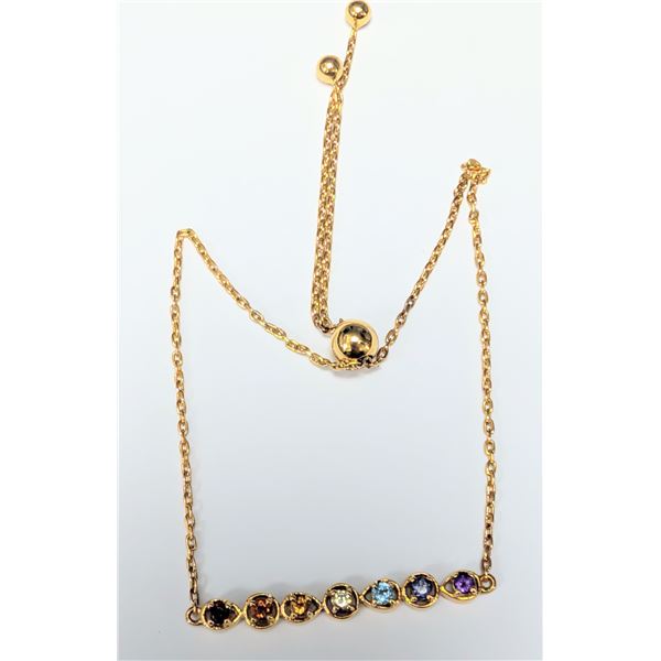 SILVER(1.63G), GENUINE GEMSTONE BRACELET