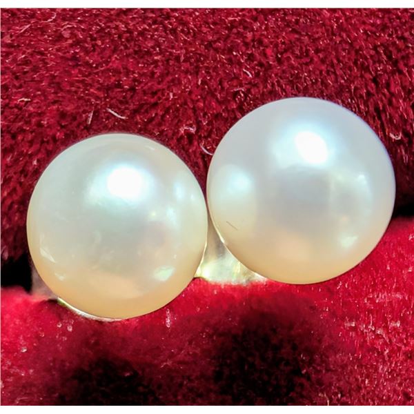 SILVER FRESH WATER PEARL EARRINGS