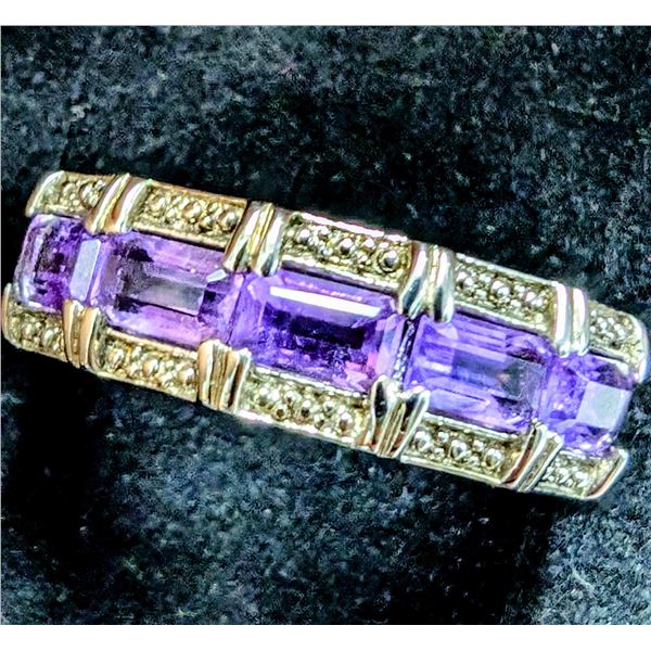 SILVER(3G), AMETHYST (APP 2.5CT) RING, SUGGESTED RETAIL VALUE $200