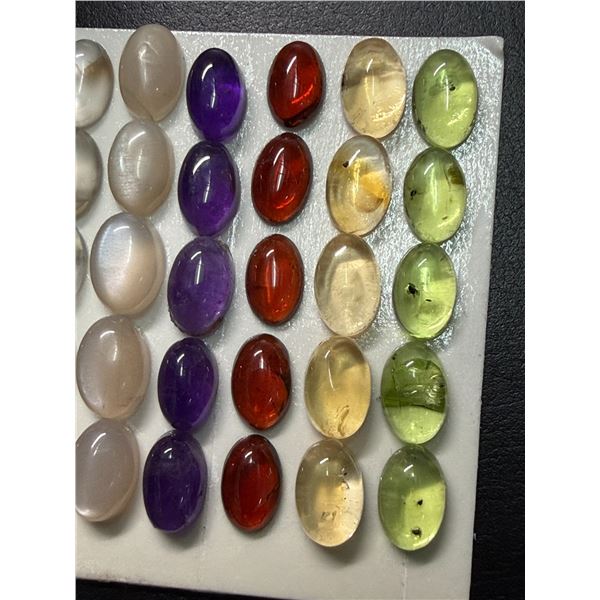 BLACK ONYX, MOONSTONE, AMETHYST, GARNET, CITRINE AND PERIDOT (APP 12CT) GEMSTONE