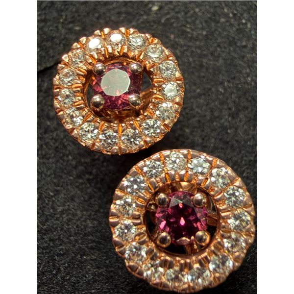 SILVER(1.88G), GARNER (0.15CT) EARRING