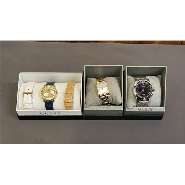 *NEW IN BOX* (3) ASSORTED GUESS WRIST WATCHES