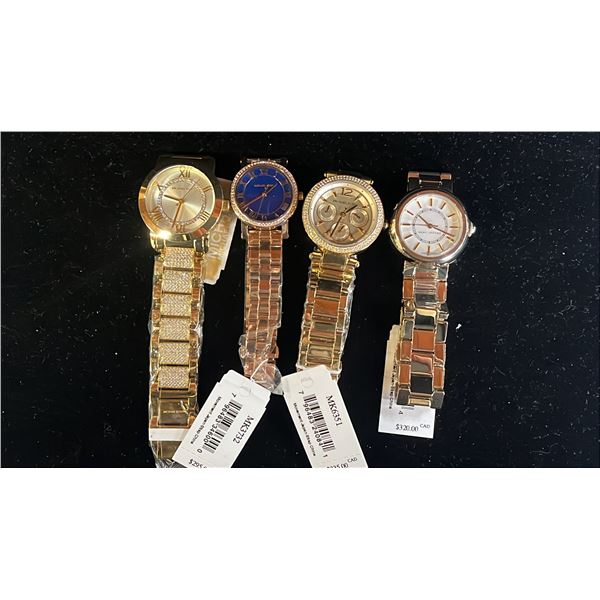 *NEW WITH TAGS* (4) ASSORTED MICHAEL KORS WRIST WATCHES