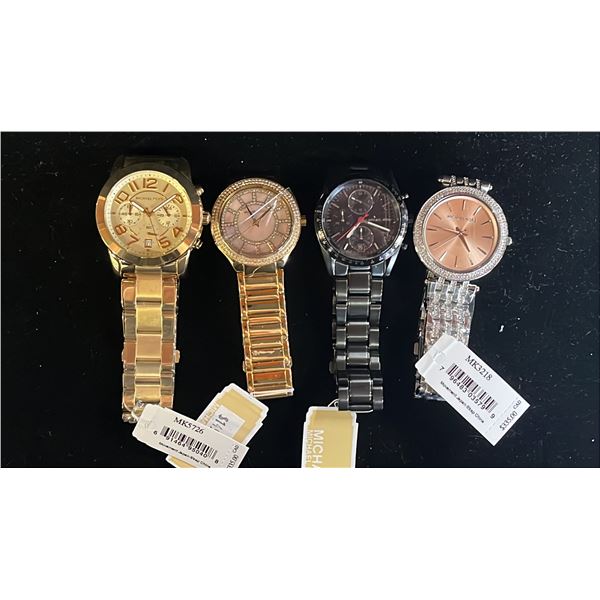 *NEW WITH TAGS* (4) ASSORTED MICHAEL KORS WRIST WATCHES