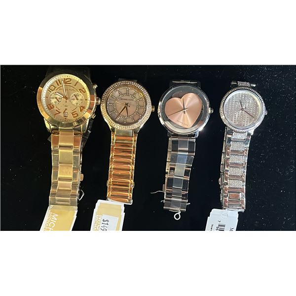 *NEW WITH TAGS* (4) ASSORTED MICHAEL KORS WRIST WATCHES