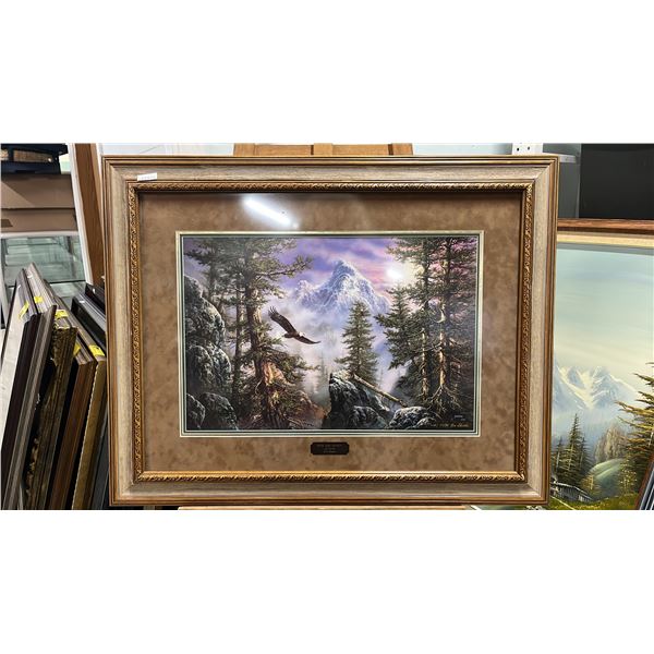 FRAMED KEN SKODA "HIGH AND MIGHTY" AP 23/98 PRINT: 34.5" X 27"