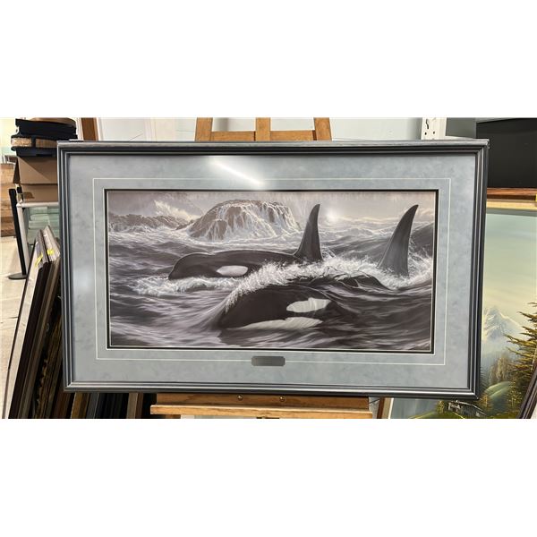 FRAMED LEE KROMSCHROEDER "SHORE PATROL-WYAH POINT" AP 70/100 PRINT: 42.5" X 26" FRAMED