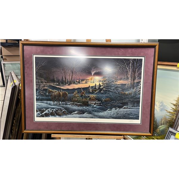 FRAMED TERRY REDLIN "A HELPING HAND" 6826/9500 PRINT: 41.25" X 29" FRAMED