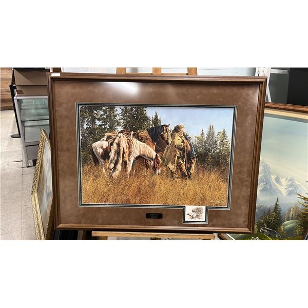 FRAMED 1991 PAUL CALLE "ALMOST THERE" #480/950 PRINT: 36.5" X 28" FRAMED