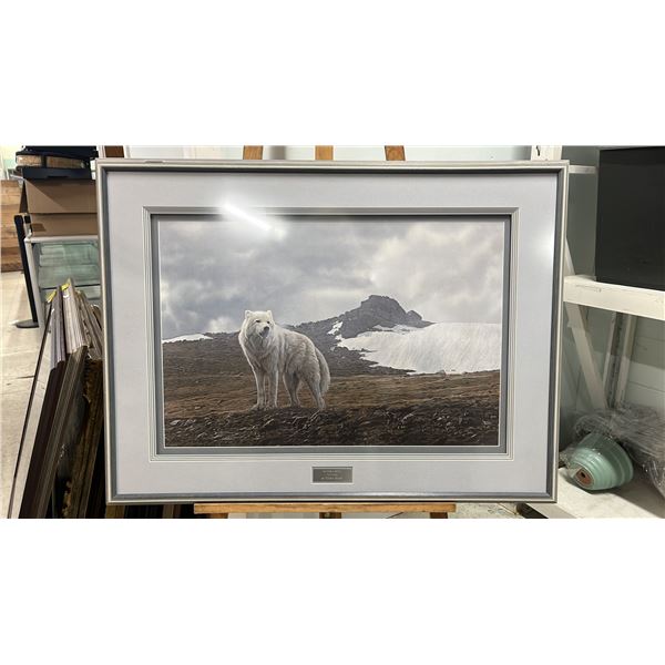 FRAMED TERRY ISAAC "TUNDRA SONG" #377/950 PRINT: 38.5" X 29" FRAMED