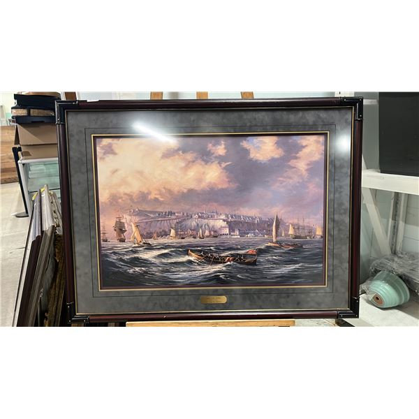 FRAMED JOHN M. HORTON "SQUALL OVER QUEBEC" #164/450 PRINT: 38.5" X 29.5" FRAMED