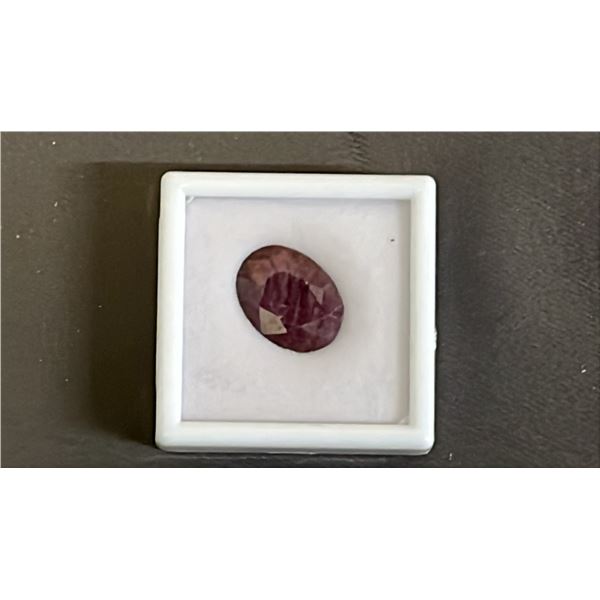 11.9 CT OVAL CUT NATURAL RUBY: 13.3MM X 17.8MM