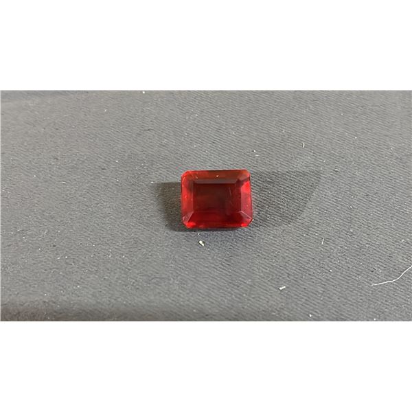 EMERALD CUT RED GEMSTONE