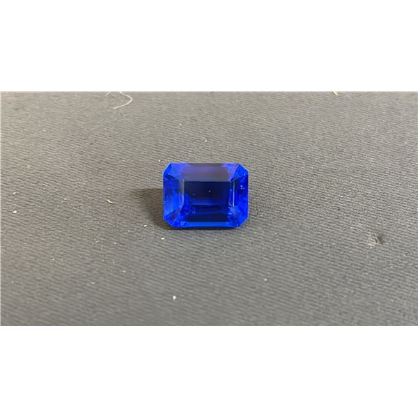 EMERALD CUT BLUE GEMSTONE