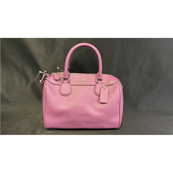 *NEW WITH TAGS* COACH LEATHER MINI SATCHEL WITH HANDLES & A DETACHABLE STRAP