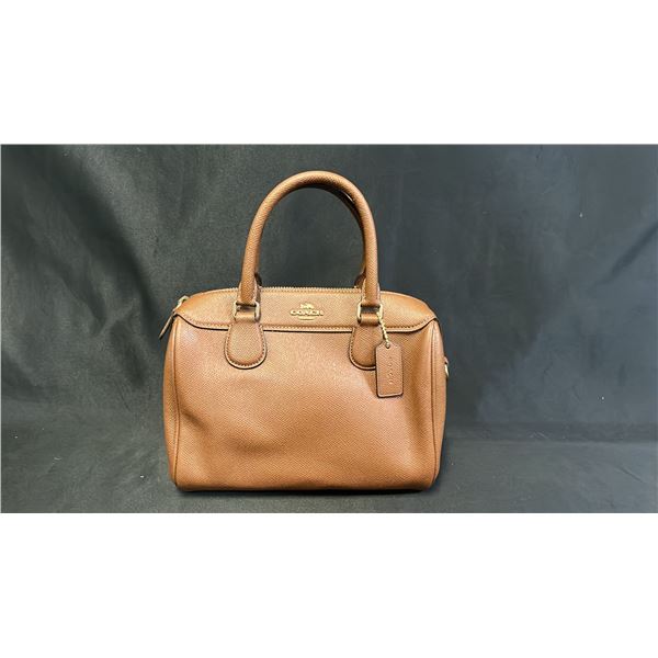 *NEW WITH TAGS* COACH LEATHER MINI SATCHEL WITH HANDLES & A DETACHABLE STRAP